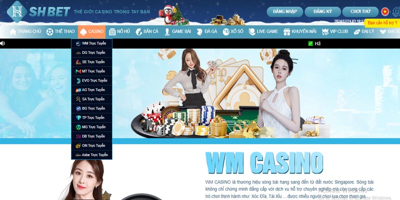 Bùng nổ cùng sảnh casino live