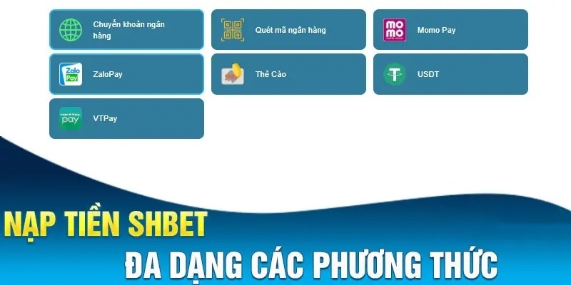 Hướng dẫn quy trình nạp tiền SHBET cụ thể đơn giản